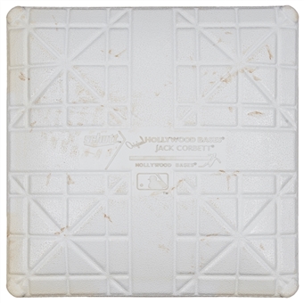 2011 ALDS Game 1 Used Base For Detroit Tigers at New York Yankees Game on 9/30/2011 (MLB Authenticated & Steiner)